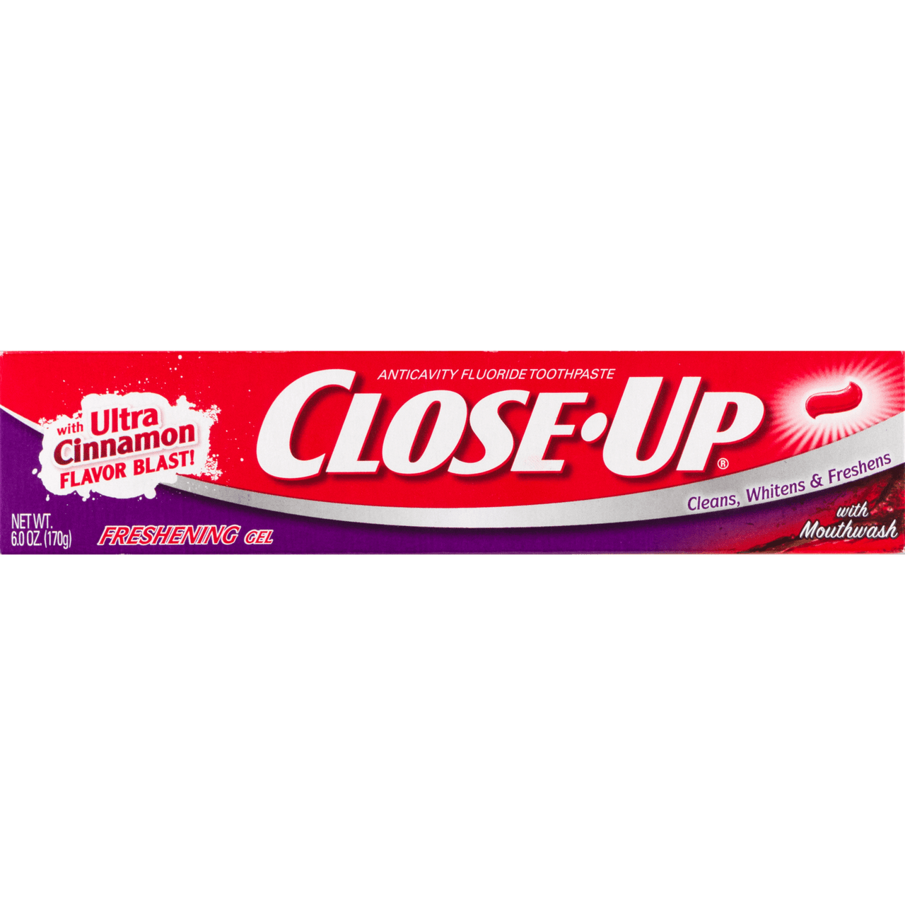 Close Up Cinnamon Red Gel Anticavity Fluoride Toothpaste, 6 Oz